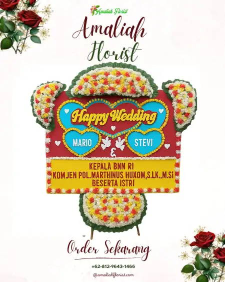 Papan Bunga Pernikahan Manyeti